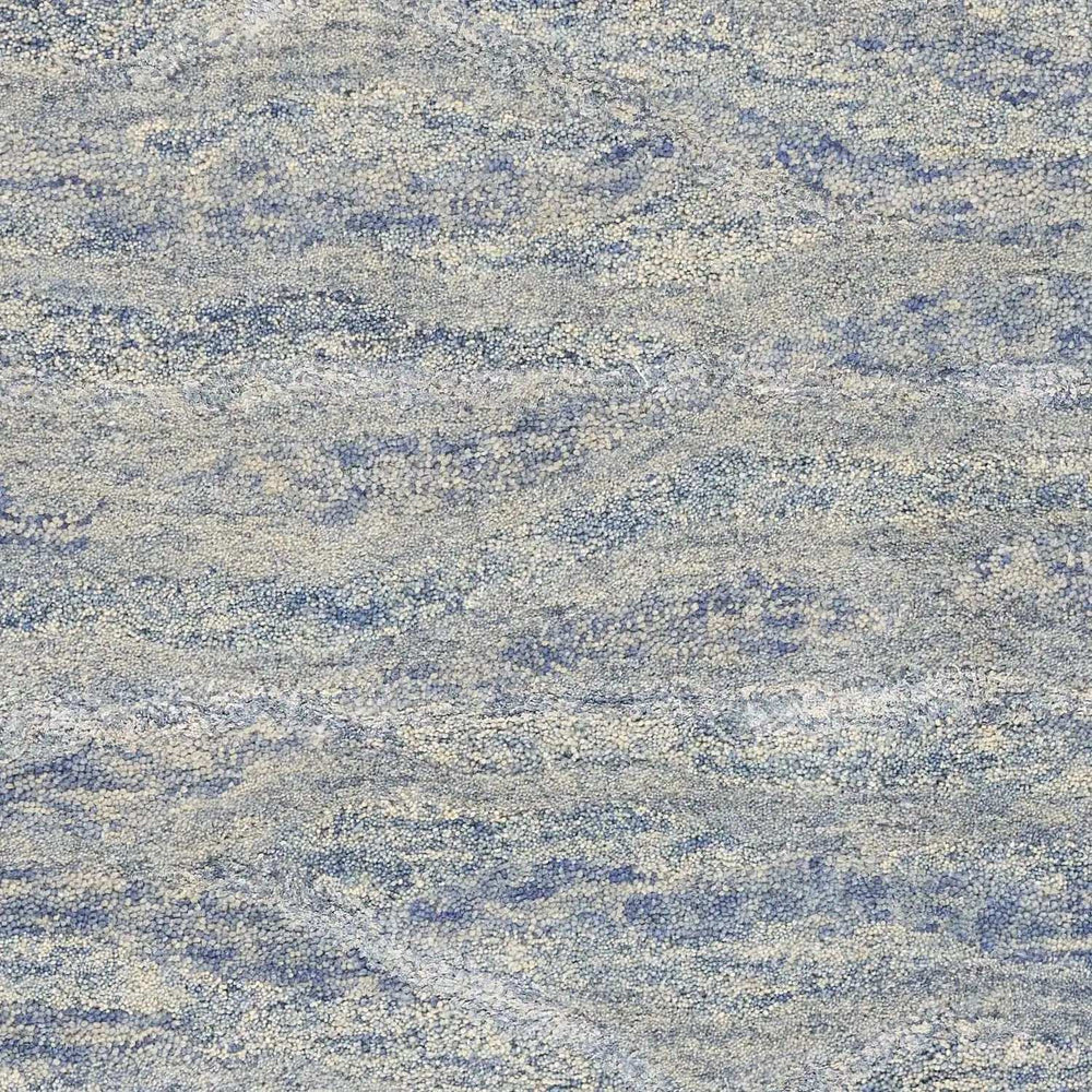 7' X 9' Wool And Viscose Ocean Blue Area Rug - Homeroots - Flyclothing LLC