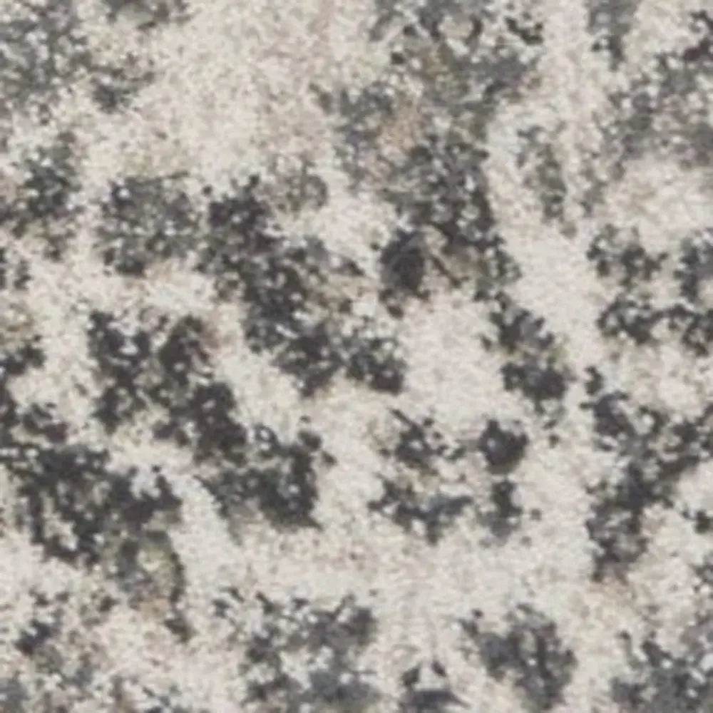 8' X 10' Ivory and Gray Floral Vines Distressed Area Rug - Homeroots - Flyclothing LLC