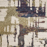 8' X 10' Ivory Machine Woven Abstract Brushstrokes Indoor Area Rug - Homeroots