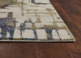 8' X 10' Ivory Machine Woven Abstract Brushstrokes Indoor Area Rug - Homeroots