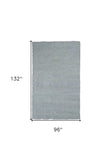 8' X 11' Blue Heather Indoor Shag Rug - Homeroots