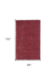 8' X 11' Red Heather Indoor Shag Rug - Homeroots
