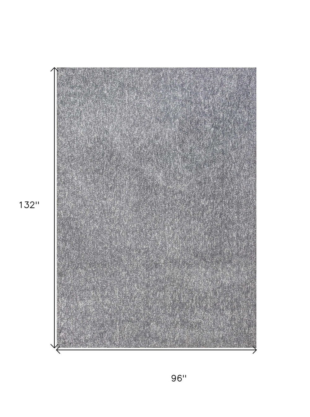 8' X 11' Grey Heather Shag Area Rug - Homeroots - Flyclothing LLC