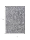 8' X 11'  Grey Heather Shag Area Rug - Homeroots