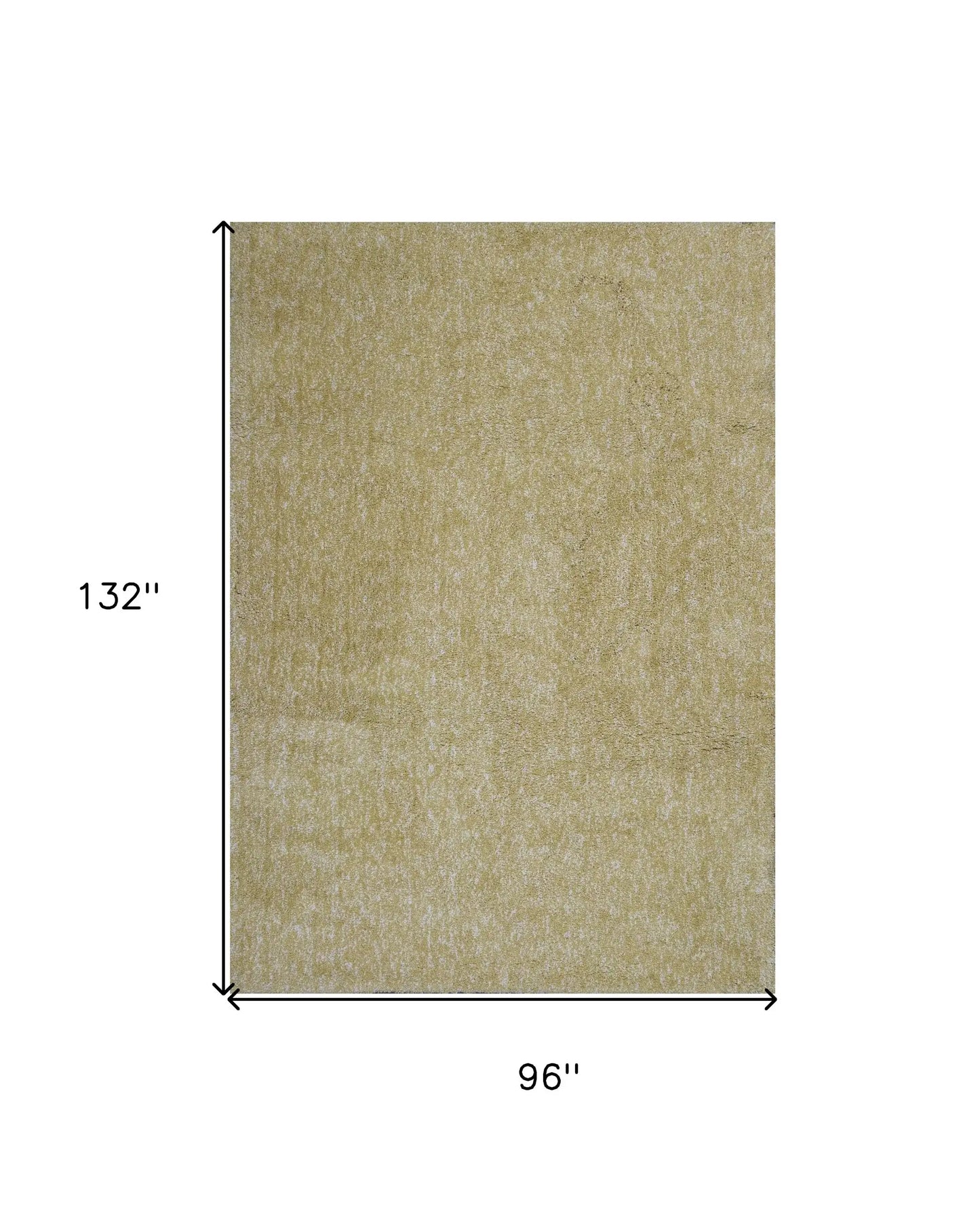 8' X 11' Yellow Heather Indoor Shag Rug - Homeroots - Flyclothing LLC