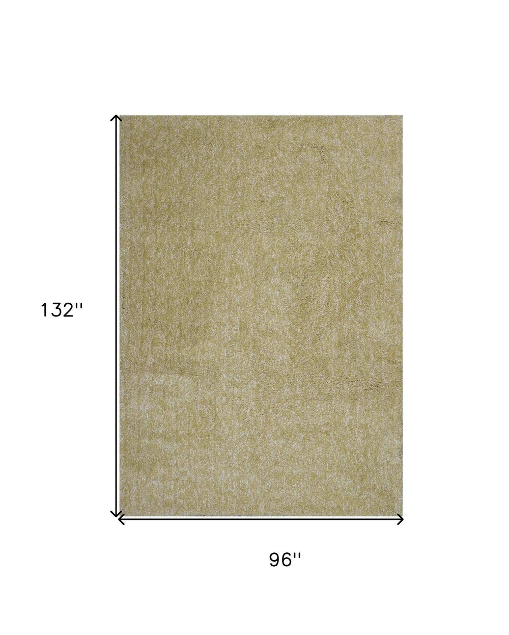 8' X 11' Yellow Heather Indoor Shag Rug - Homeroots - Flyclothing LLC