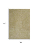 8' X 11' Yellow Heather Indoor Shag Rug - Homeroots