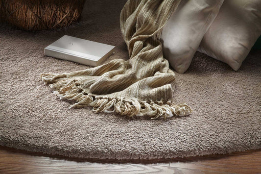 8' X 11' Solid Tan Beige Shag Area Rug - Homeroots - Flyclothing LLC