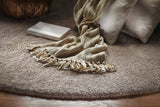 8' X 11' Solid Tan Beige Shag Area Rug - Homeroots