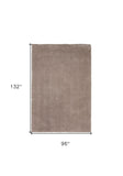8' X 11' Solid Tan Beige Shag Area Rug - Homeroots