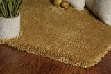 8' X 11' Gold Indoor Shag Rug - Homeroots - Flyclothing LLC