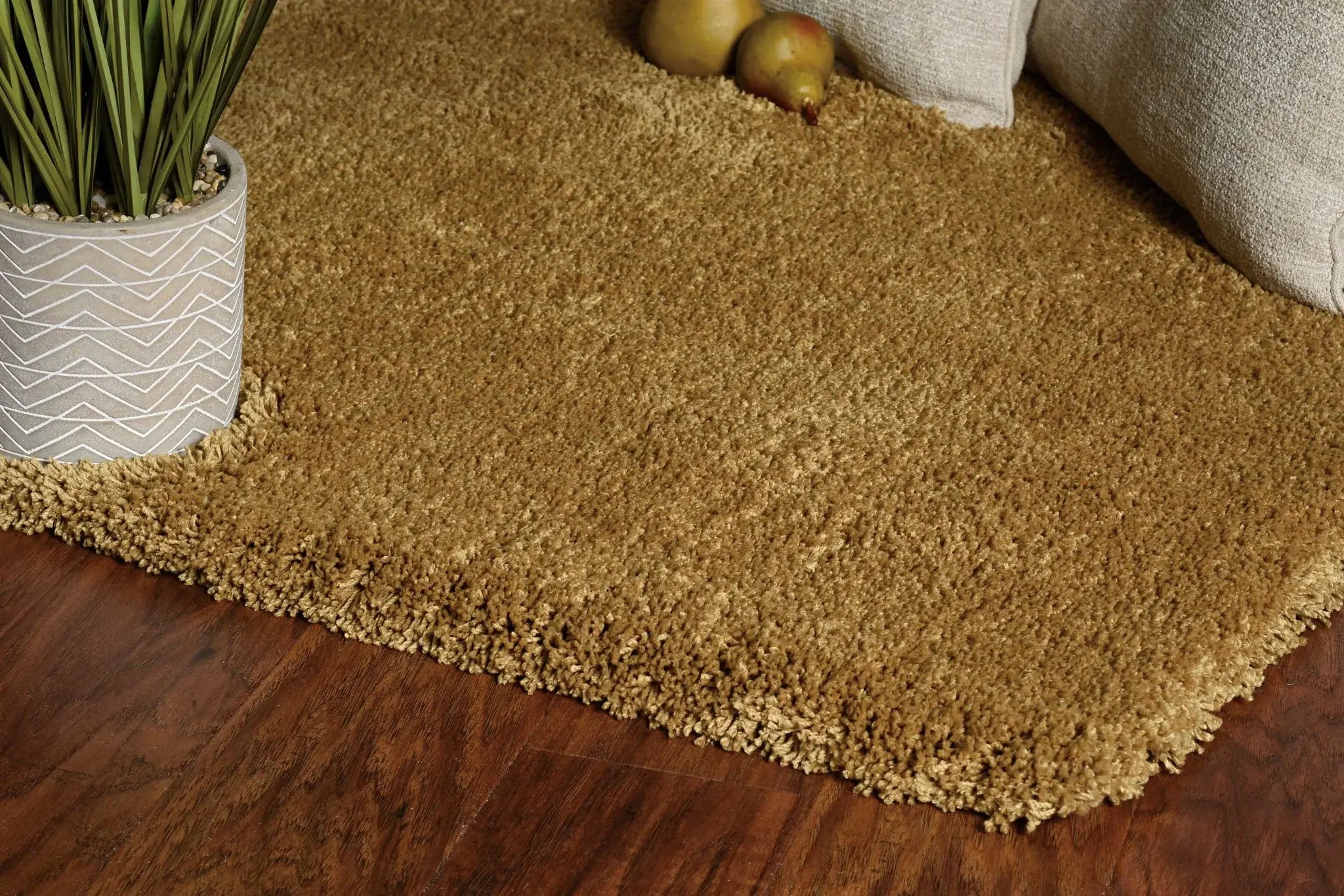 8' X 11' Gold Indoor Shag Rug - Homeroots - Flyclothing LLC