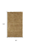 8' X 11' Gold Indoor Shag Rug - Homeroots - Flyclothing LLC