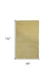 8' X 11' Yellow Hand Woven Area Rug - Homeroots