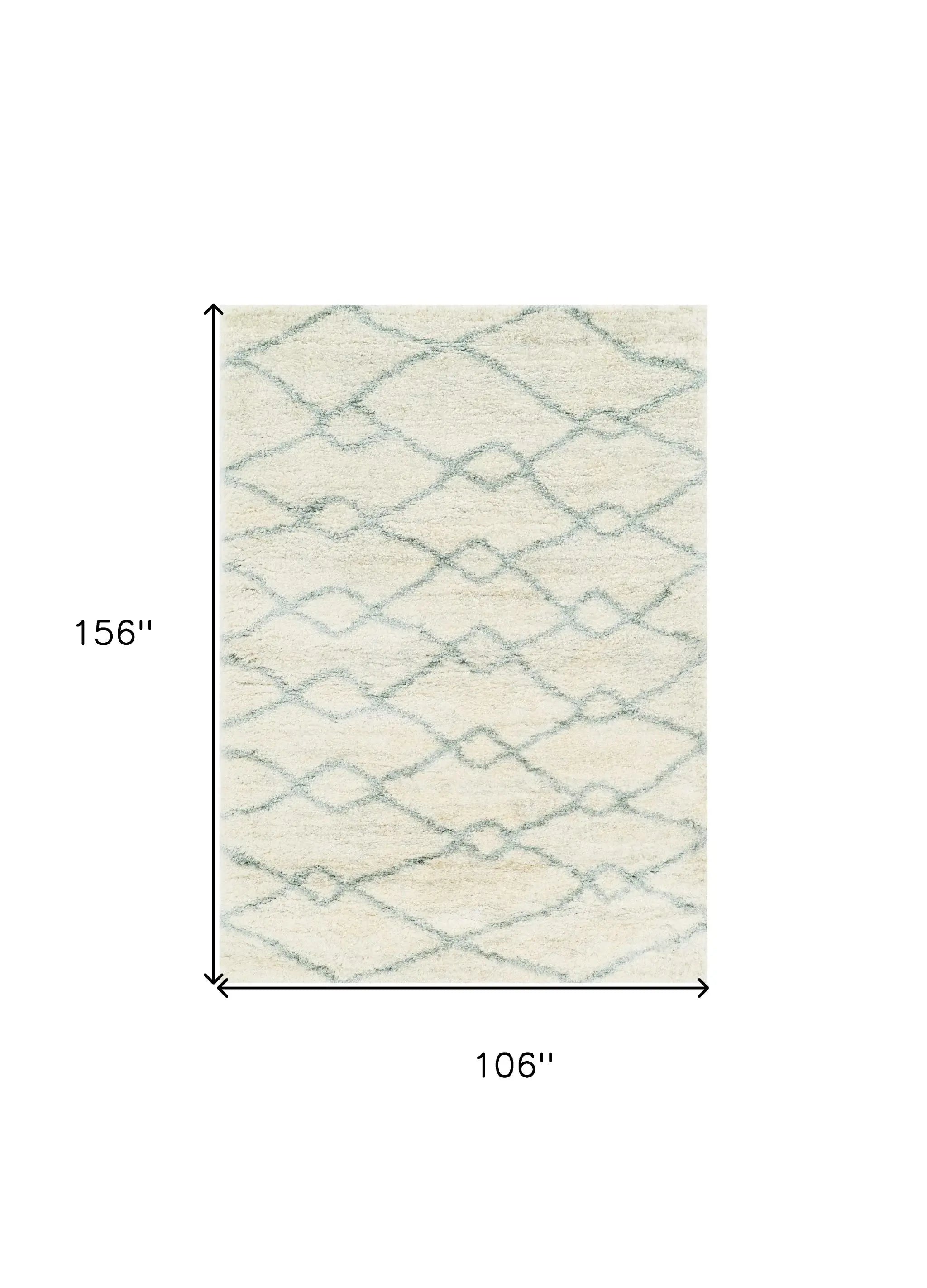 9' X 13' Ivory Area Rug - Homeroots - Flyclothing LLC