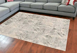 8' X 13' Modern Ivory And Grey Abstract Area Rug - Homeroots - Flyclothing LLC