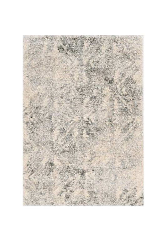 8' X 13' Modern Ivory And Grey Abstract Area Rug - Homeroots - Flyclothing LLC