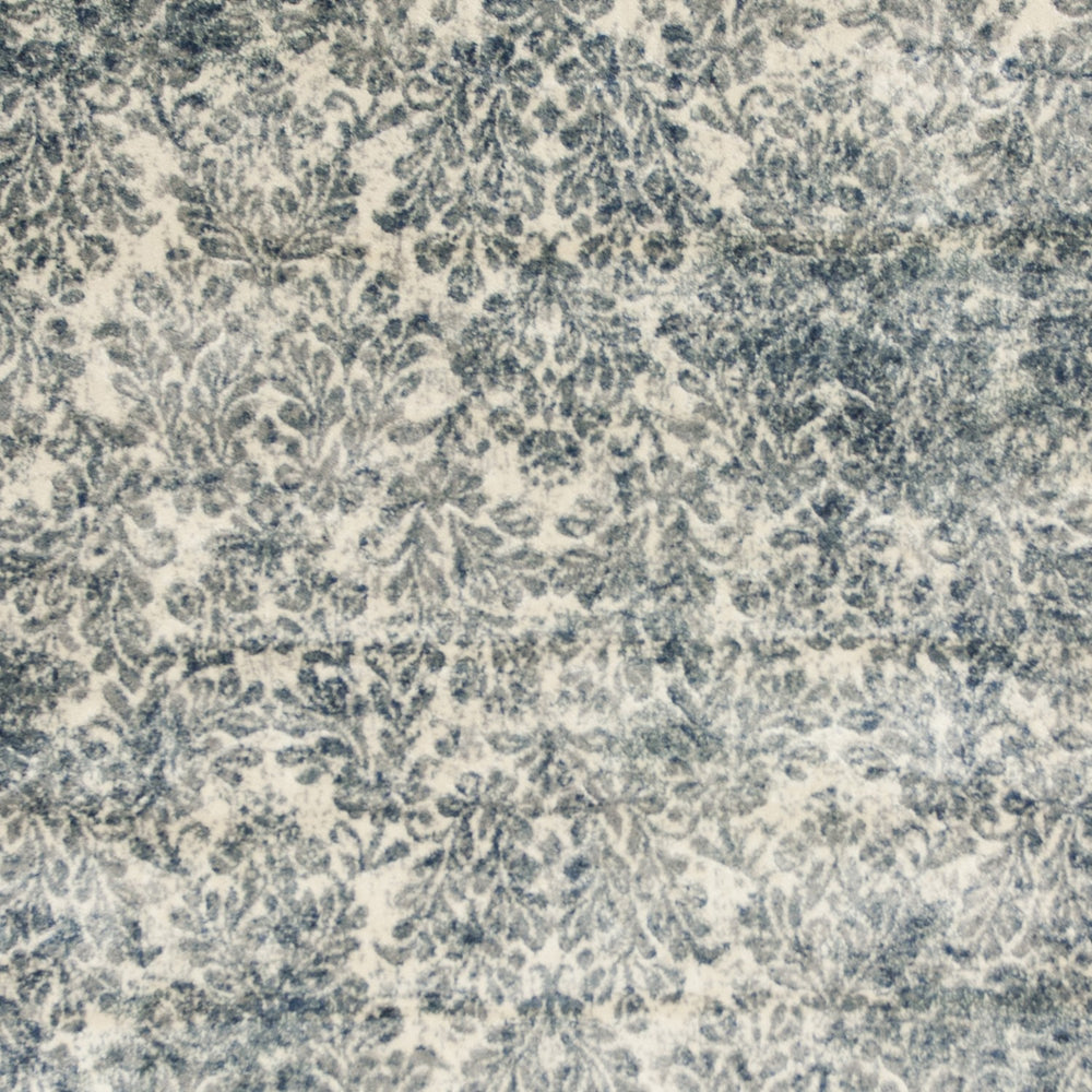 8' X 11' Ivory Blue Machine Woven Damask Indoor Area Rug - Homeroots