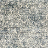 8' X 11' Ivory Blue Machine Woven Damask Indoor Area Rug - Homeroots