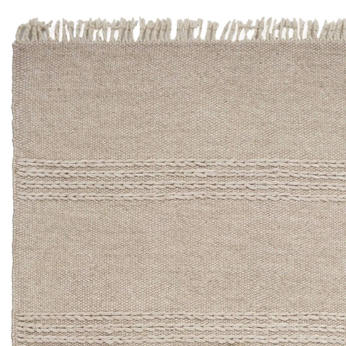 7' X 9' Wool Natural Area Rug - Homeroots - Flyclothing LLC