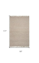 7' X 9' Wool Natural Area Rug - Homeroots - Flyclothing LLC