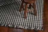 8' X 10' Grey Hand Woven Houndstooth Indoor Area Rug - Homeroots - Flyclothing LLC