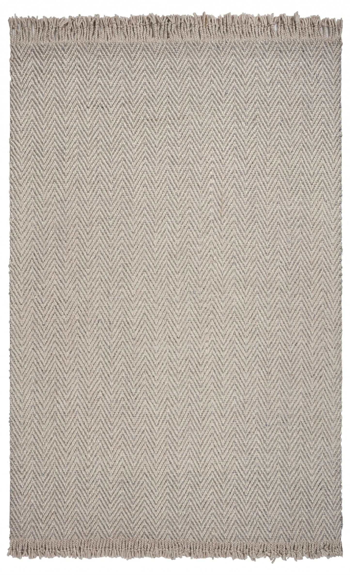 8' X 10' Oatmeal Beige Hand Woven Herringbone Indoor Area Rug - Homeroots - Flyclothing LLC