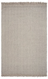 8' X 10' Oatmeal Beige Hand Woven Herringbone Indoor Area Rug - Homeroots - Flyclothing LLC