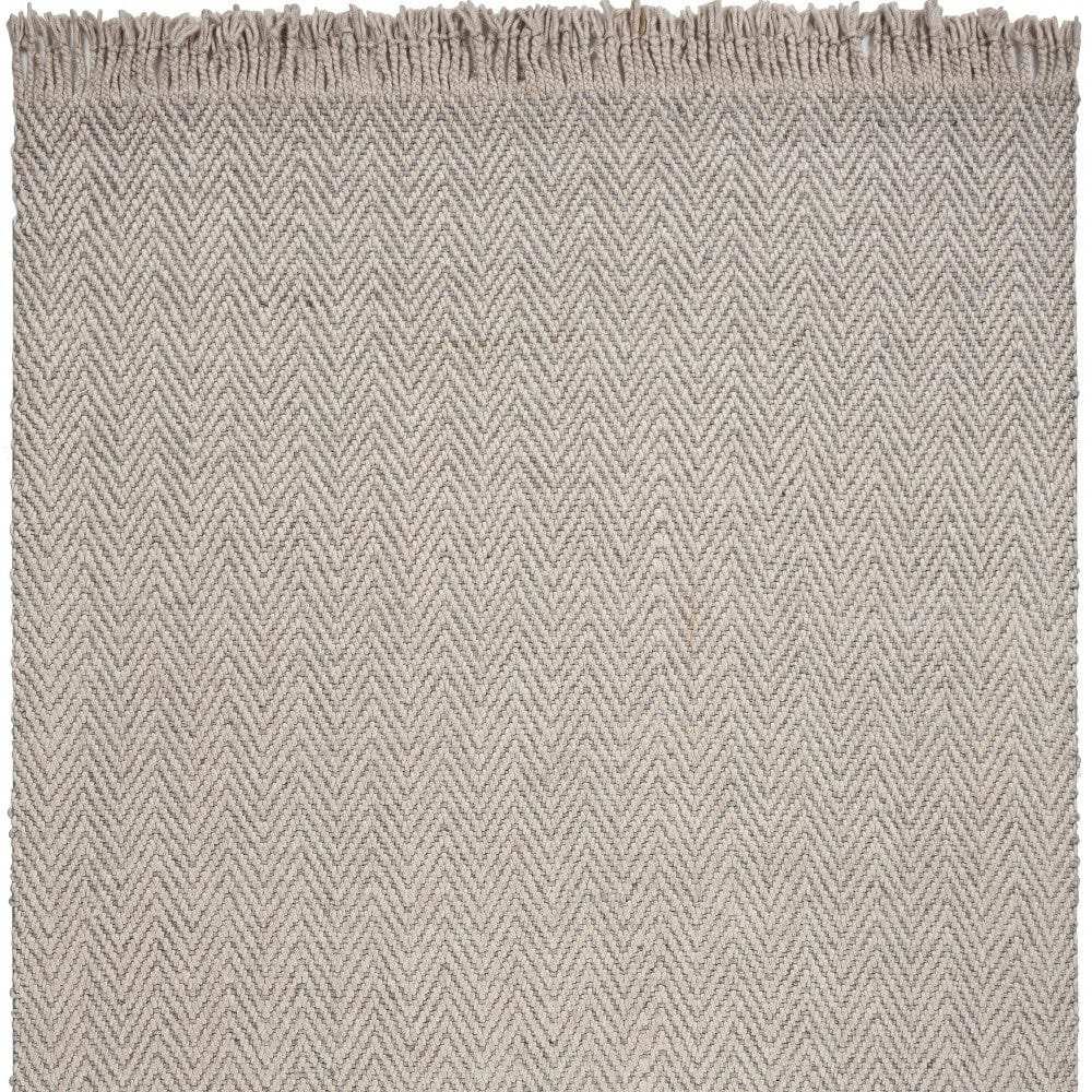 8' X 10' Oatmeal Beige Hand Woven Herringbone Indoor Area Rug - Homeroots - Flyclothing LLC