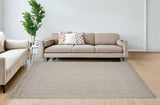 8' X 10' Oatmeal Beige Hand Woven Herringbone Indoor Area Rug - Homeroots