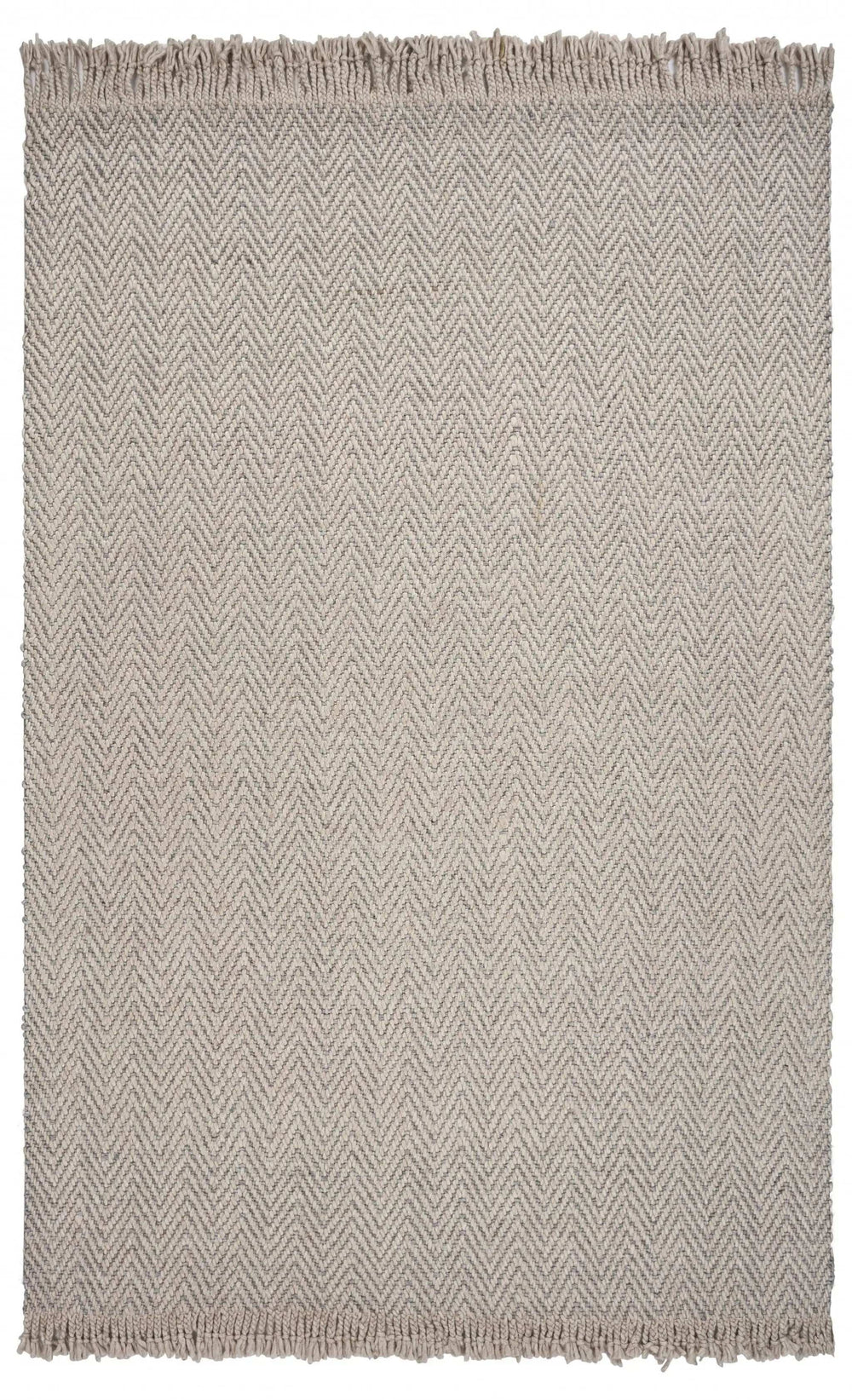 8' X 10' Oatmeal Beige Hand Woven Herringbone Indoor Area Rug - Homeroots - Flyclothing LLC