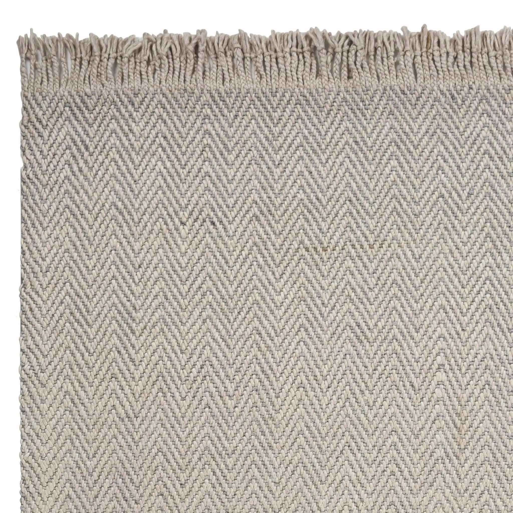 8' X 10' Oatmeal Beige Hand Woven Herringbone Indoor Area Rug - Homeroots - Flyclothing LLC