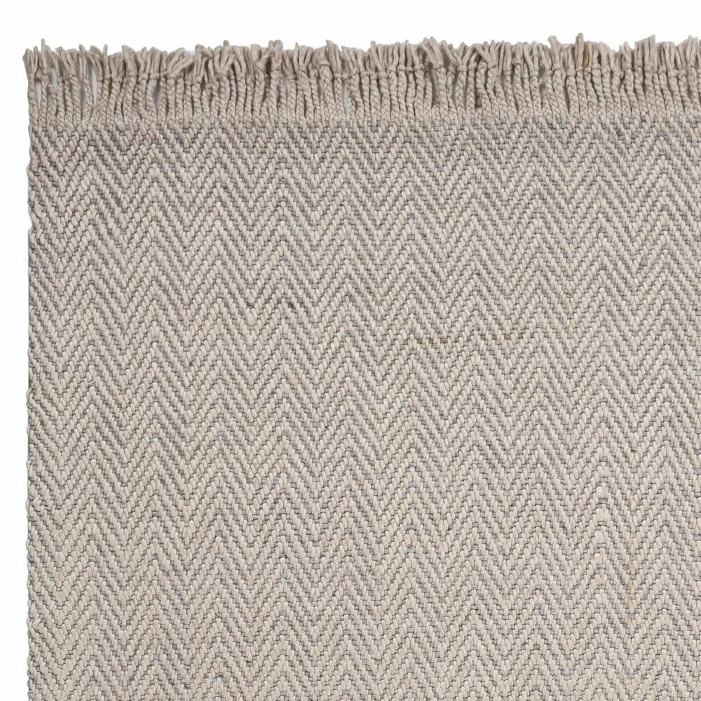 8' X 10' Oatmeal Beige Hand Woven Herringbone Indoor Area Rug - Homeroots - Flyclothing LLC