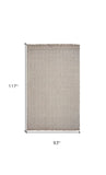8' X 10' Oatmeal Beige Hand Woven Herringbone Indoor Area Rug - Homeroots