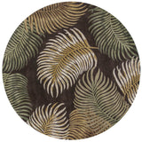 7' Round Wool Espresso Area Rug - Homeroots - Flyclothing LLC