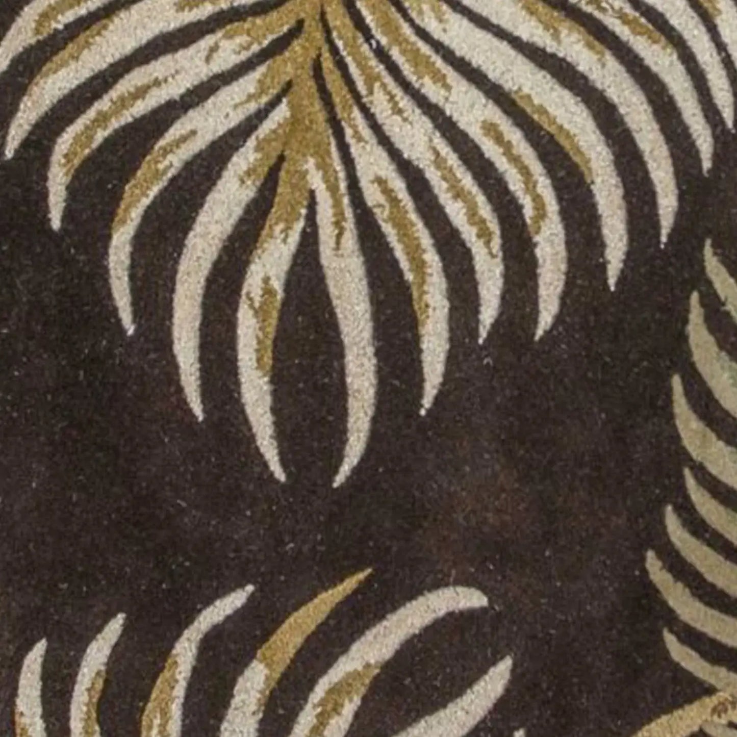 7' Round Wool Espresso Area Rug - Homeroots - Flyclothing LLC