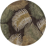 7' Round Wool Espresso Area Rug - Homeroots - Flyclothing LLC