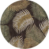 7' Round Wool Espresso Area Rug - Homeroots - Flyclothing LLC