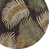7' Round Wool Espresso Area Rug - Homeroots - Flyclothing LLC