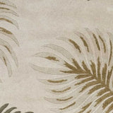 8' Natural Beige Hand Tufted Tropical Leaves Round Indoor Area Rug - Homeroots - Flyclothing LLC