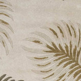 8' Natural Beige Hand Tufted Tropical Leaves Round Indoor Area Rug - Homeroots - Flyclothing LLC