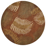 8' Rust Round Wool Hand Tufted Area Rug - Homeroots - Flyclothing LLC