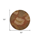 8' Rust Round Wool Hand Tufted Area Rug - Homeroots - Flyclothing LLC