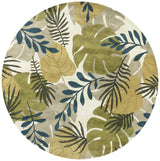 7' Round Wool Ivory Area Rug - Homeroots - Flyclothing LLC