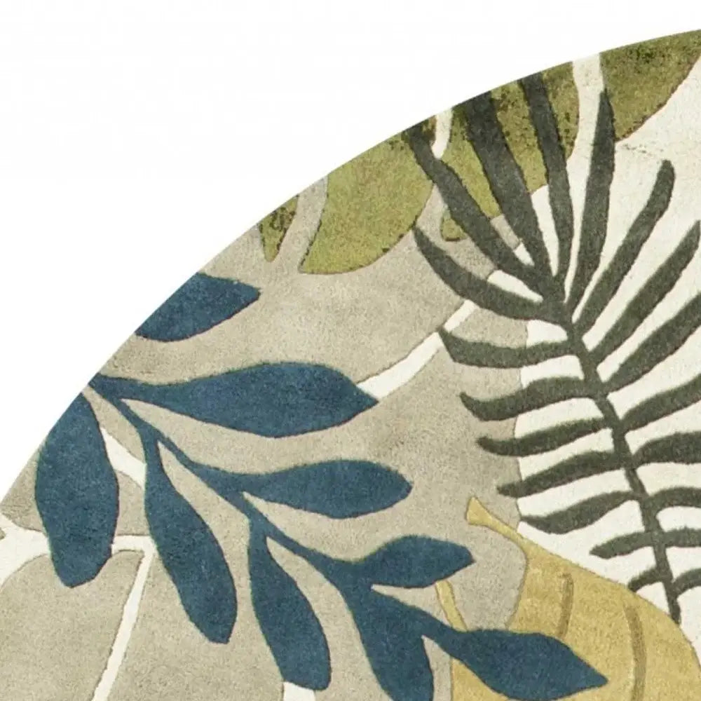 7' Round Wool Ivory Area Rug - Homeroots - Flyclothing LLC