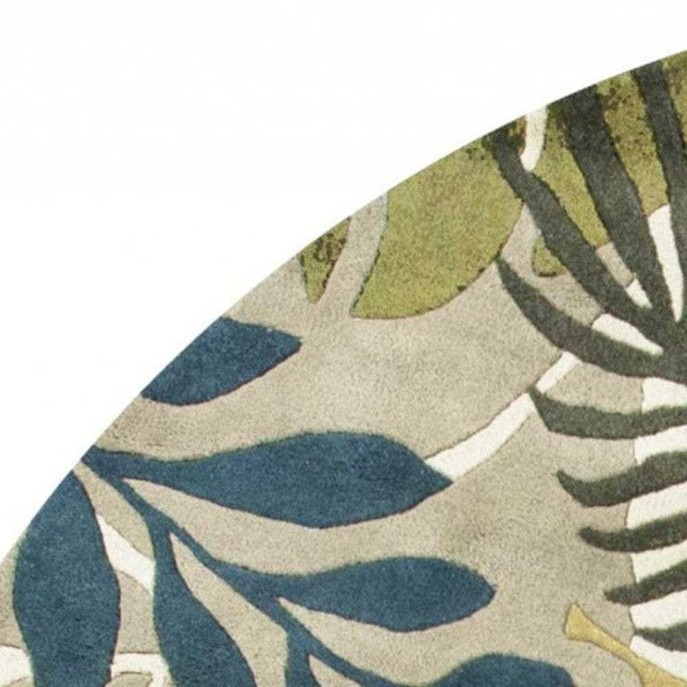 7' Round Wool Ivory Area Rug - Homeroots - Flyclothing LLC