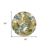 7' Round Wool Ivory  Area Rug - Homeroots