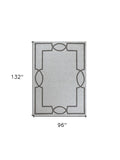 8' X 11' Ivory Indoor Outdoor Area Rug - Homeroots