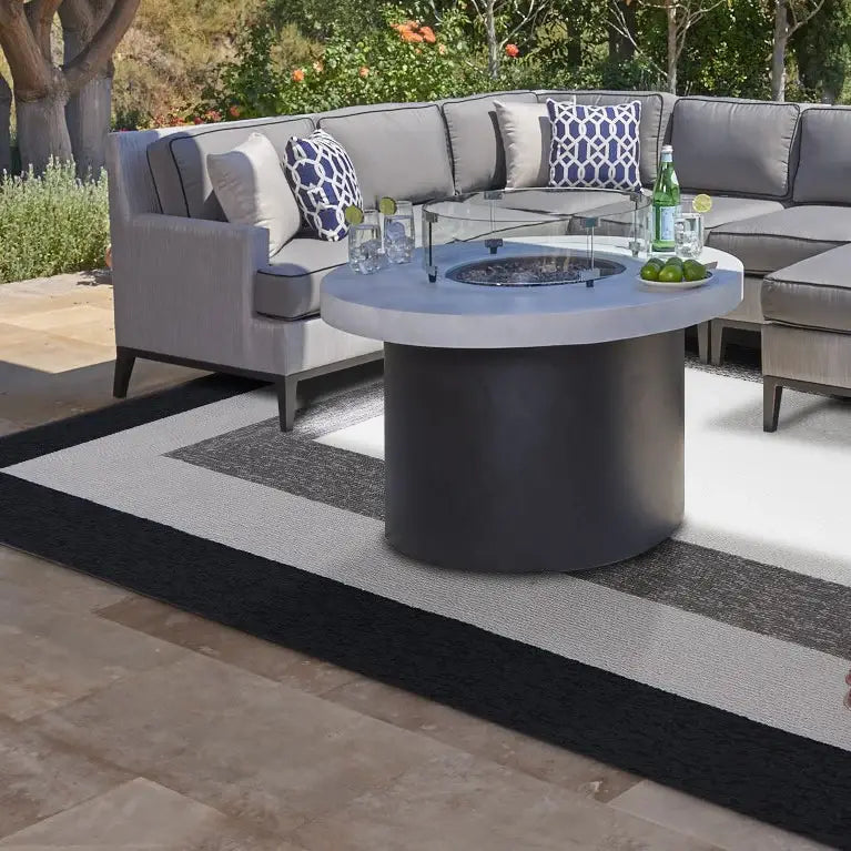 8' X 11' Uv Treated Polypropylene Charcoal Area Rug - Homeroots - Flyclothing LLC