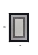8' X 11' Uv Treated Polypropylene Charcoal Area Rug - Homeroots - Flyclothing LLC